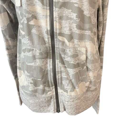 Nike Small Gym Vintage Hoodie Full Zip Sweatshirt Gray Camo Hooded Casual - Picture 7 of 9